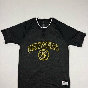 True Fan MLB Milwaukee Brewers Short Sleeve Shirt Size Medium